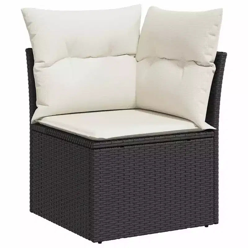 vidaXL Salon de jardin avec coussins - Mobilier d'extérieur moderne en résine tressée