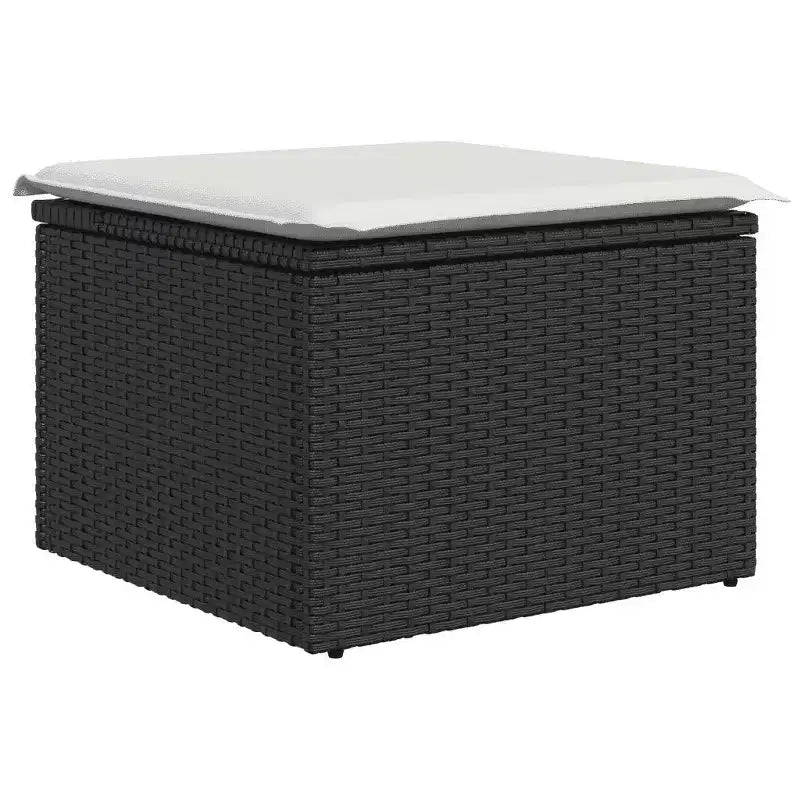 vidaXL Salon de jardin en résine tressée, acier revêtu par poudre, polyester