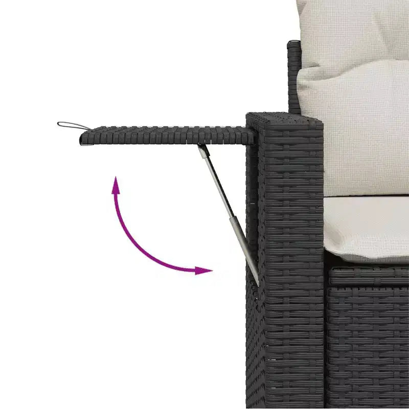 vidaXL Salon de jardin avec coussins et rangement de différentes couleurs
