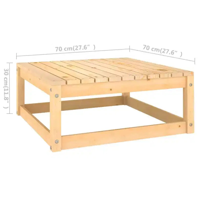 vidaXL Salon de jardin en bois naturel, coussins gris