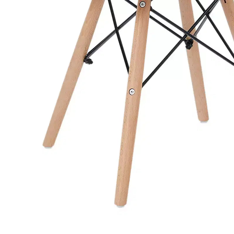Lot de 2 chaises de salle à manger en plastique avec pieds en bois, noir, style moderne, capacité 150 kg