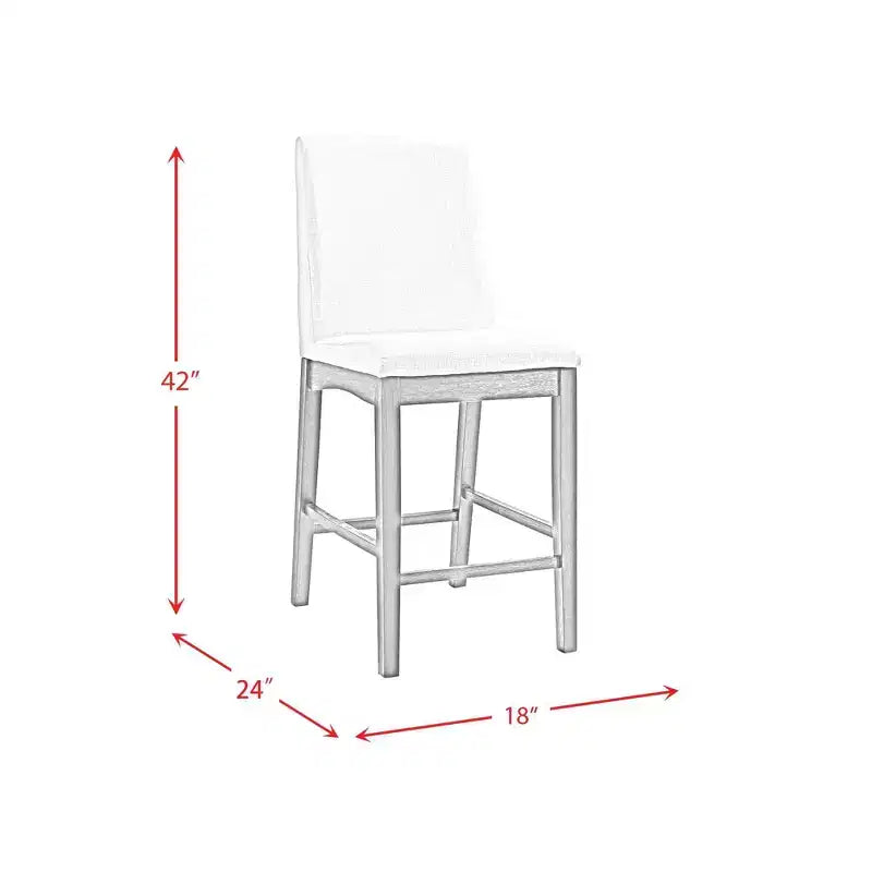 Ensemble de salle à manger 5 pièces Simms hauteur comptoir Noyer - Picket House Furnishings : Plateau en verre, chaises crème, style moderne