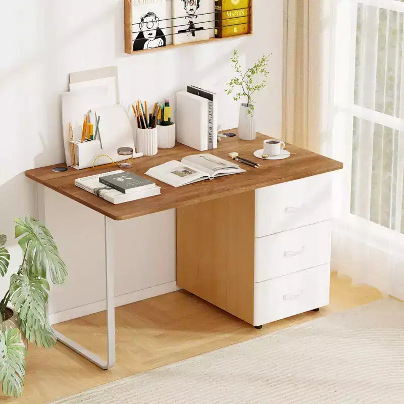 Plateau de table universel pour cadre de bureau standard et assis-debout Noyer