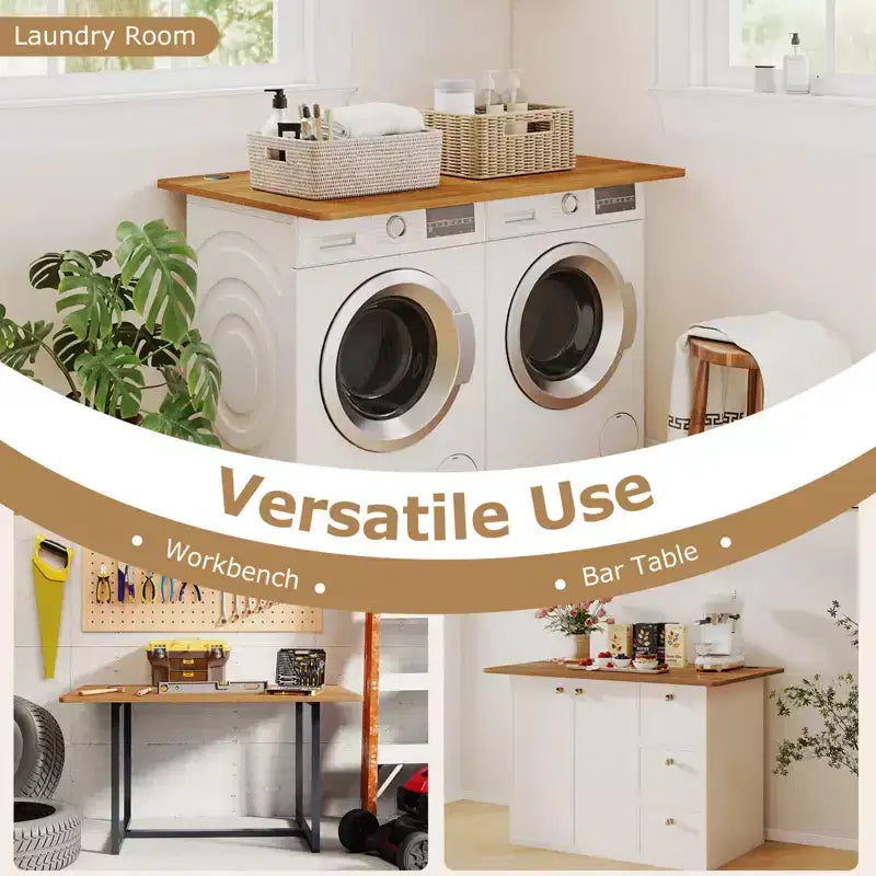 Plateau de table universel pour cadre de bureau standard et assis-debout Noyer