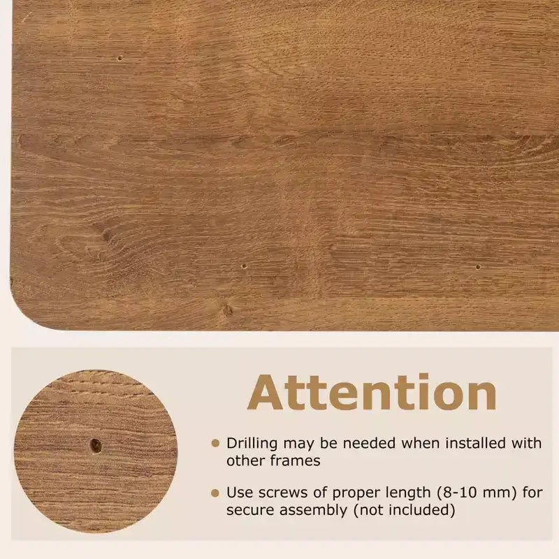 Plateau de table universel pour cadre de bureau standard et assis-debout Noyer