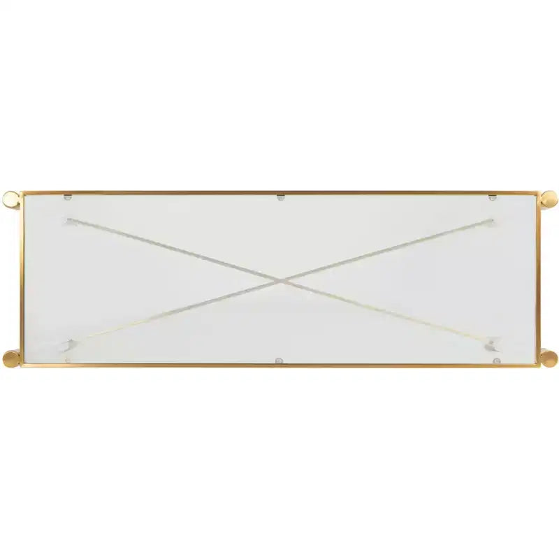 Console en verre acrylique – Pieds épingle dorés