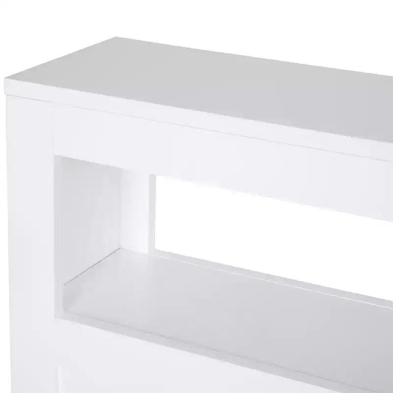 Meuble de rangement étroit de salle de bain en bois à roulettes 6.25 x 20.5 x 28.25