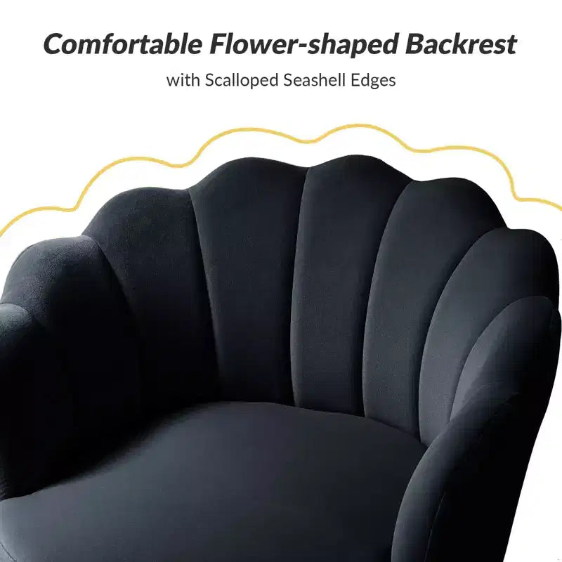 Fauteuil baril confortable avec pieds en métal doré, fauteuil d'appoint pour salon