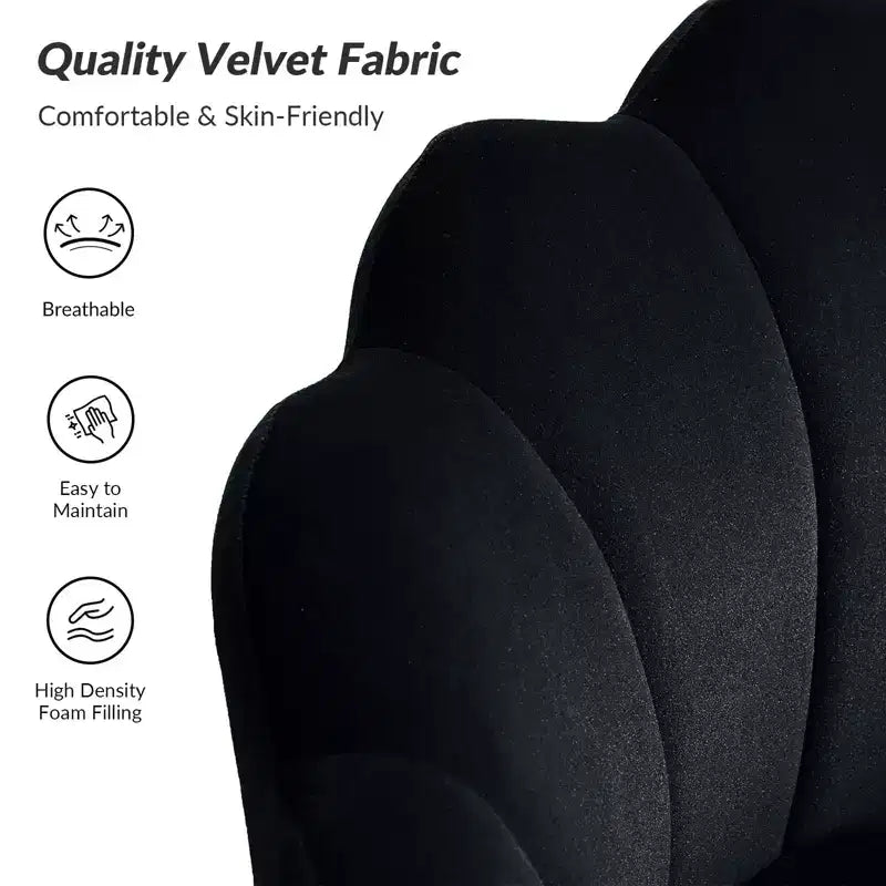 Fauteuil baril confortable avec pieds en métal doré, fauteuil d'appoint pour salon