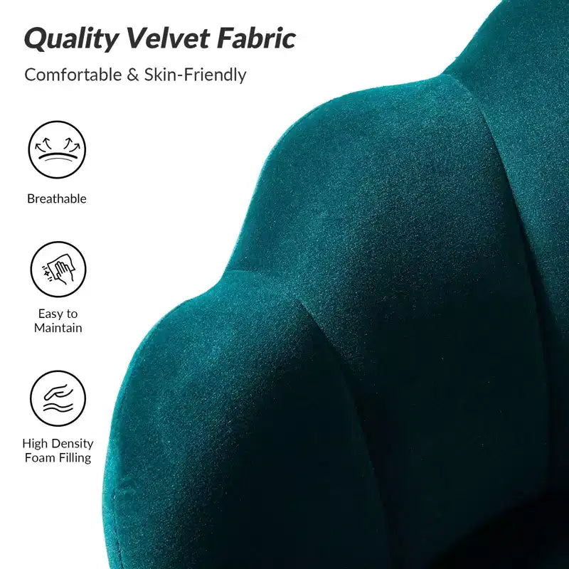 Fauteuil baril confortable avec pieds en métal doré, fauteuil d'appoint pour salon