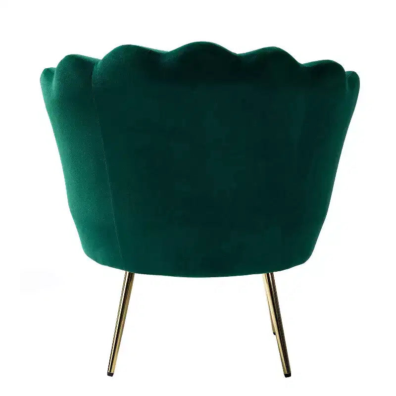 Fauteuil baril confortable avec pieds en métal doré, fauteuil d'appoint pour salon