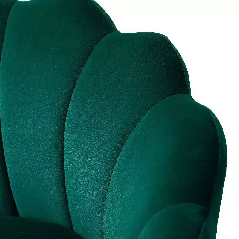 Fauteuil baril confortable avec pieds en métal doré, fauteuil d'appoint pour salon
