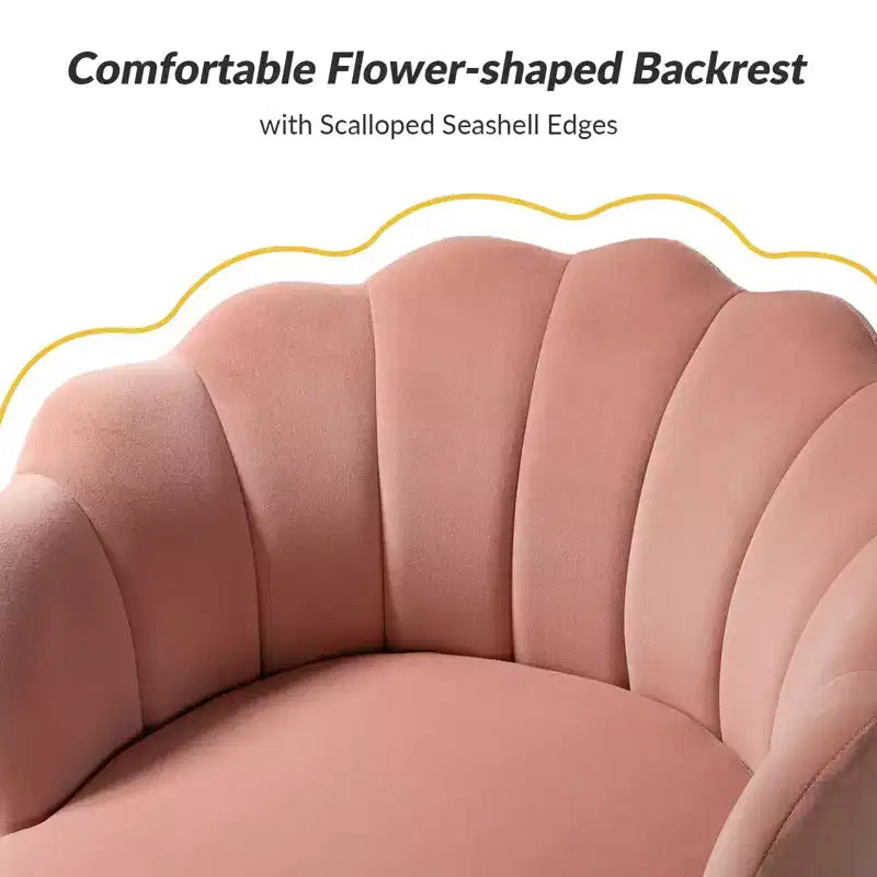 Fauteuil baril confortable avec pieds en métal doré, fauteuil d'appoint pour salon