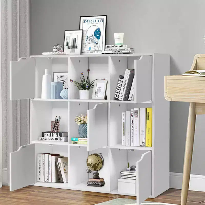 Meuble de rangement 9 cubes, étagères en bois, séparateur de pièces, organisation