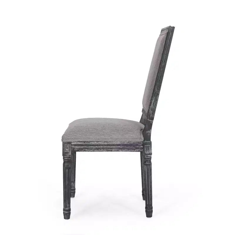 Lot de 2 chaises de salle à manger en bois rembourrées, style campagne française