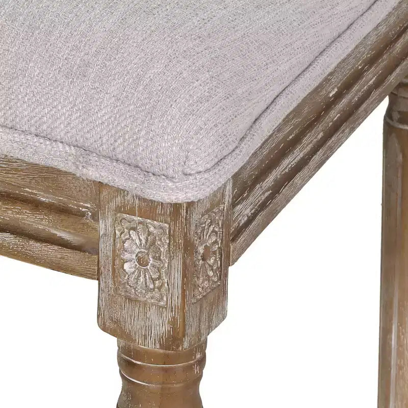 Lot de 2 chaises de salle à manger en bois rembourrées, style campagne française