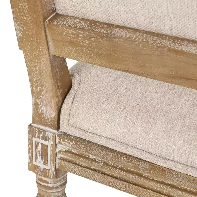Lot de 2 chaises de salle à manger en bois rembourrées, style campagne française